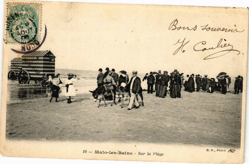 Carte postale ancienne Malo-les-Bains - Sur la Plage