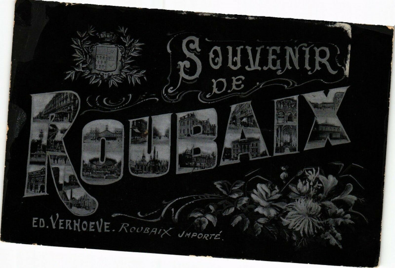 Carte postale ancienne Souvenir de Roubaix à Roubaix