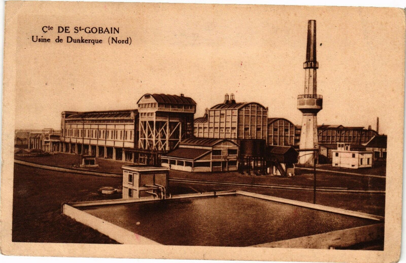 Carte postale ancienne Cte de Saint-Gobain - Usine de Dunkerque à Dunkerque