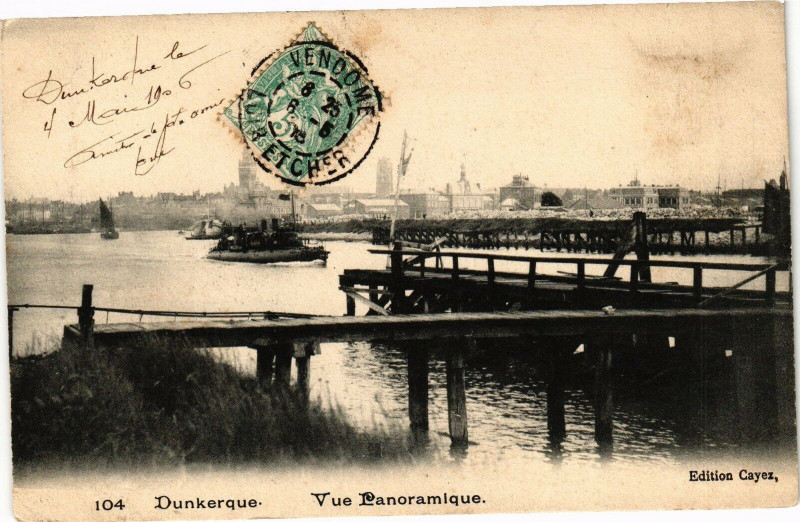 Carte postale ancienne Dunkerque - Vue Panoramique à Dunkerque