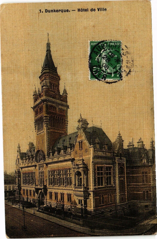 Carte postale ancienne Dunkerque - Hotel de Ville à Dunkerque