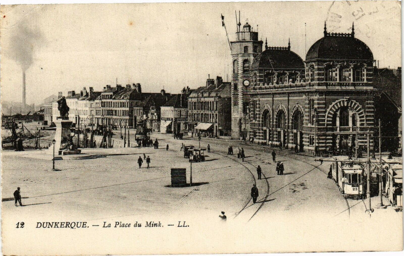 Carte postale ancienne Dunkerque - La Place du Mink à Dunkerque