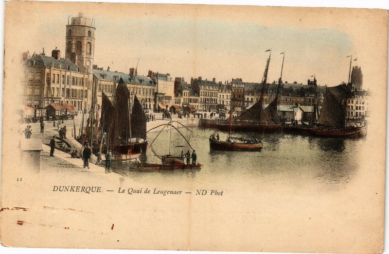 Carte postale ancienne Dunkerque - Le Quiai de Leugenaer à Dunkerque