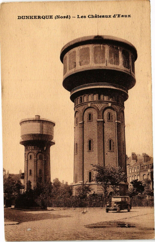 Carte postale ancienne Dunkerque - Les Chateaux d'Eaux à Dunkerque