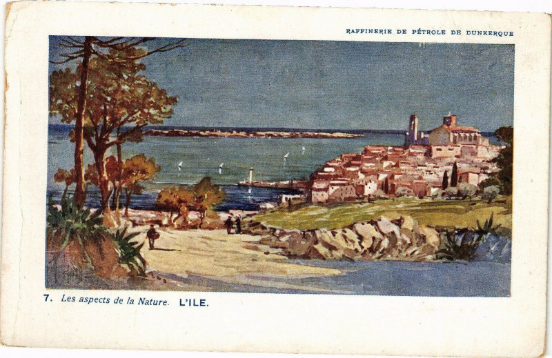 Carte postale ancienne Raffinerie de Petrole de Dunkerque - L' Ile à Dunkerque