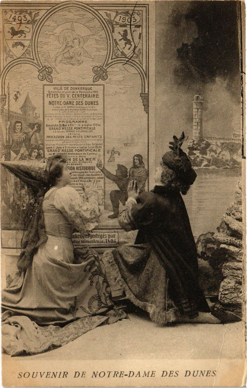 Carte postale ancienne Souvenir de N.-D.s des Dunes