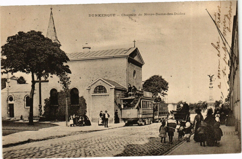 Carte postale ancienne Dunkerque - Chapelle de N.-D.-des-Dunies à Dunkerque