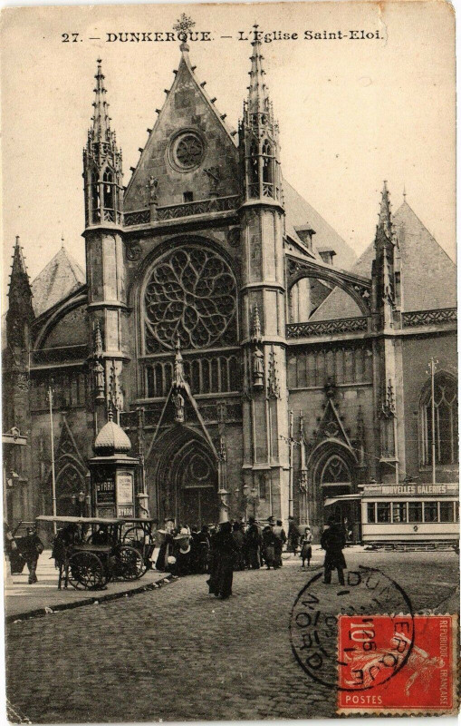 Carte postale ancienne Dunkerque - l'Eglise Saint-Eloi à Dunkerque
