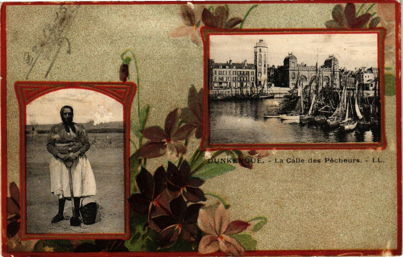 Carte postale ancienne Dunkerque - La Calle des Pecheurs à Dunkerque