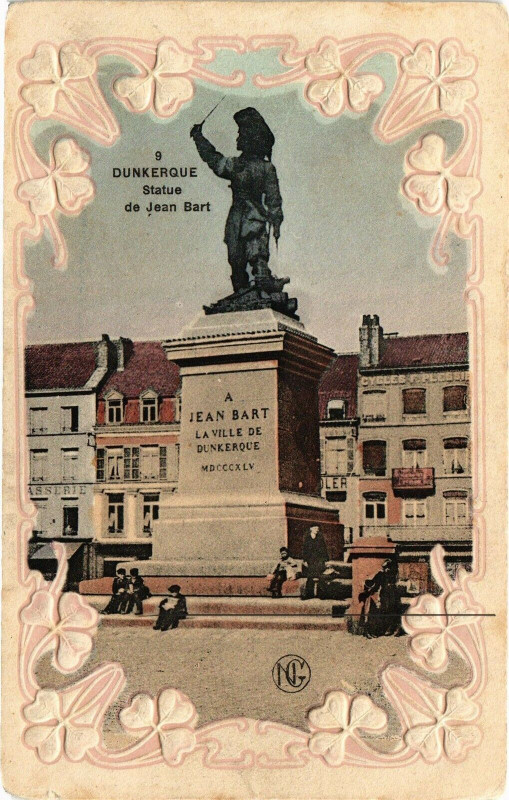 Carte postale ancienne Dunkerque - Statue de Jean Bart à Dunkerque
