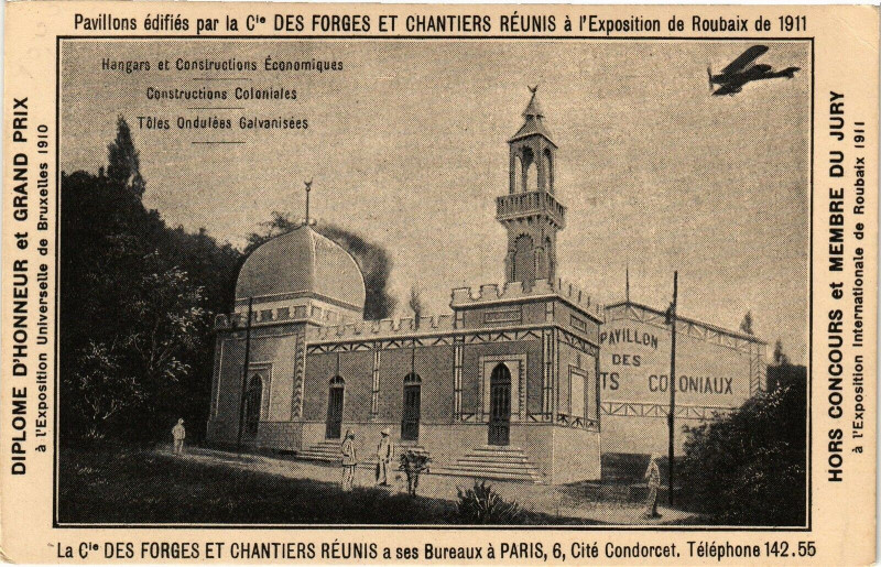 Carte postale ancienne Roubaix 1911 - Hangars et Constructions Economiques à Roubaix
