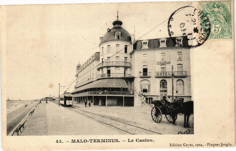 Carte postale ancienne Malo Terminus - Le casino