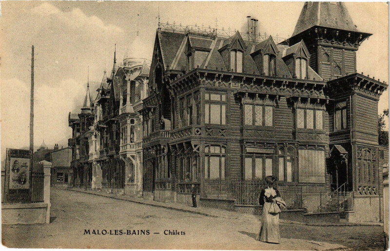 Carte postale ancienne Malo-les-Bains - Chalets