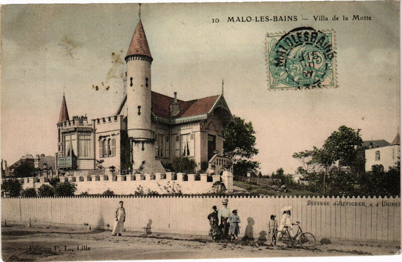 Carte postale ancienne Malo-les-Bains - Villa de la motte