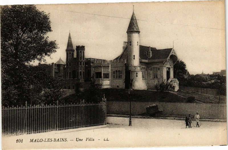 Carte postale ancienne Malo-les-Bains - Une villa