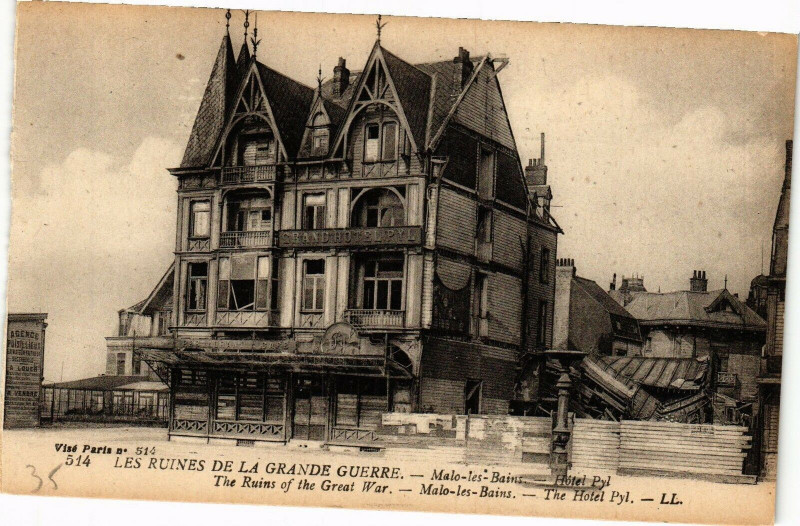 Carte postale ancienne Malo-les-Bains - Hotel pyl