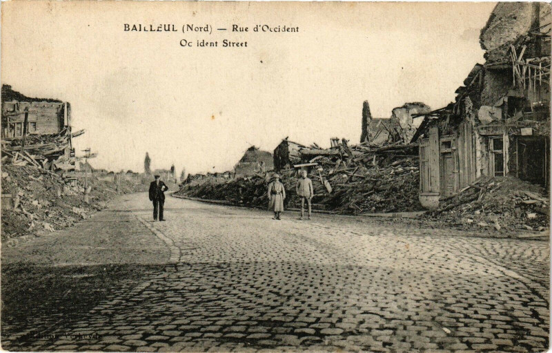 Carte postale ancienne Bailleul - Rue d'Occident à Bailleul