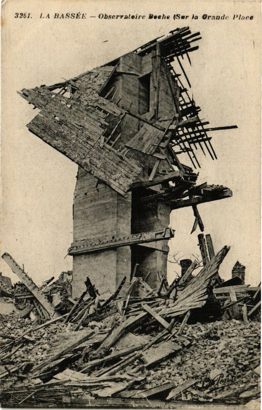 Carte postale ancienne La Bassee - Observatoire Beche (Sur la Grande Place) à La Bassée