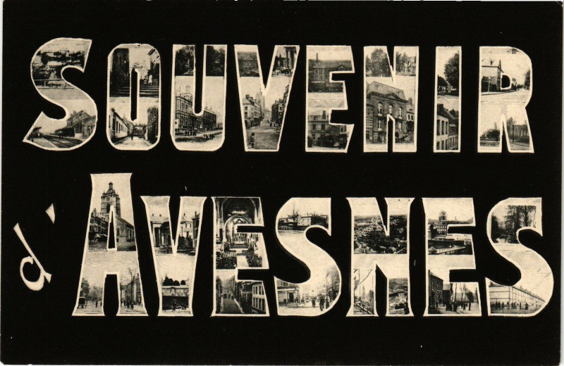 Carte postale ancienne Souvenir d' Avesnes à Esnes