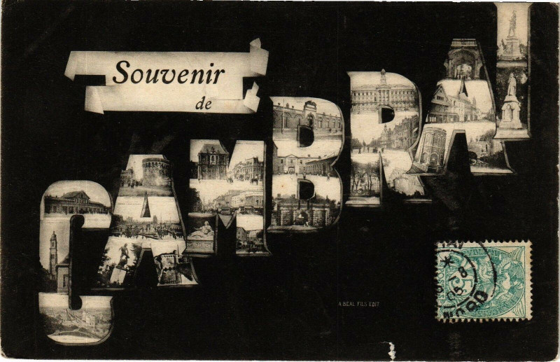 Carte postale ancienne Souvenir de Cambrai à Cambrai
