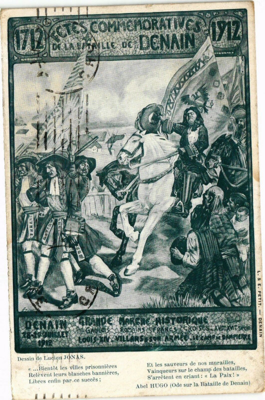 Carte postale ancienne Fetes commemoratives de la bataille de Denain à Denain