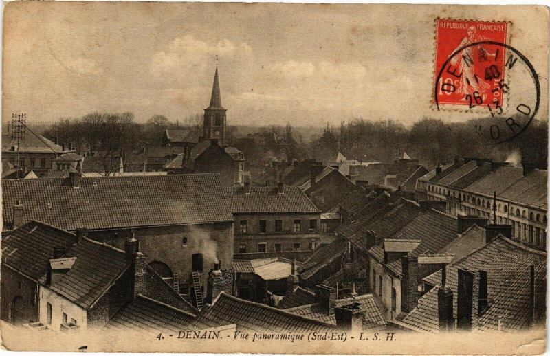 Carte postale ancienne Denain - Vue panoramique (sud - est) à Denain