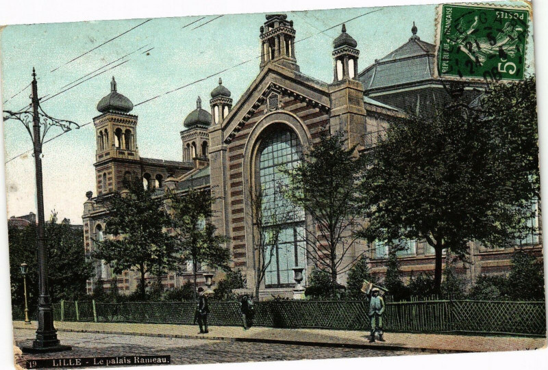 Carte postale ancienne Lille - Le Palais Rameau à Lille