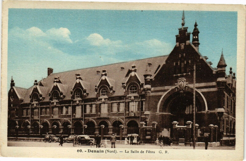 Carte postale ancienne Denain - La salle de fetes à Denain