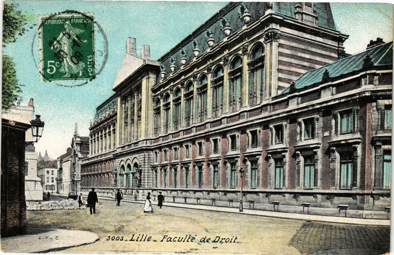Carte postale ancienne Lille - Faculté de Droit à Lille