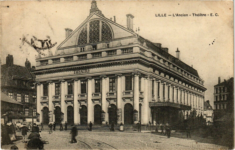 Carte postale ancienne Lille - L'Ancien - Theatre à Lille