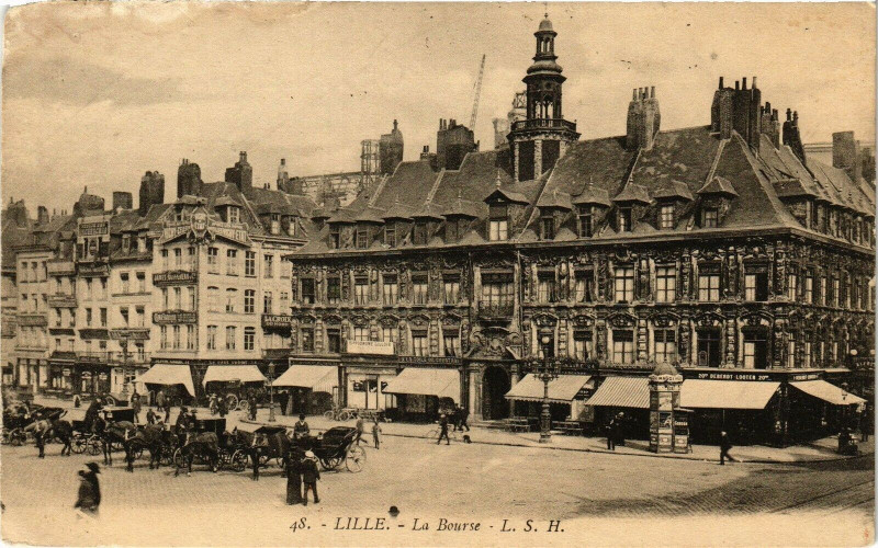 Carte postale ancienne Lille - La Bourse à Lille