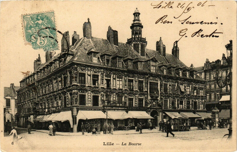 Carte postale ancienne Lille - La Bourse à Lille