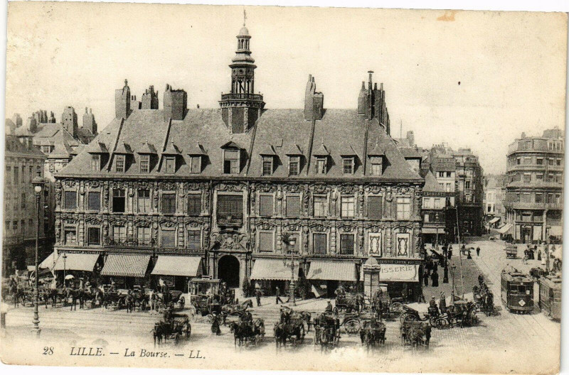 Carte postale ancienne Lille - La Bourse à Lille