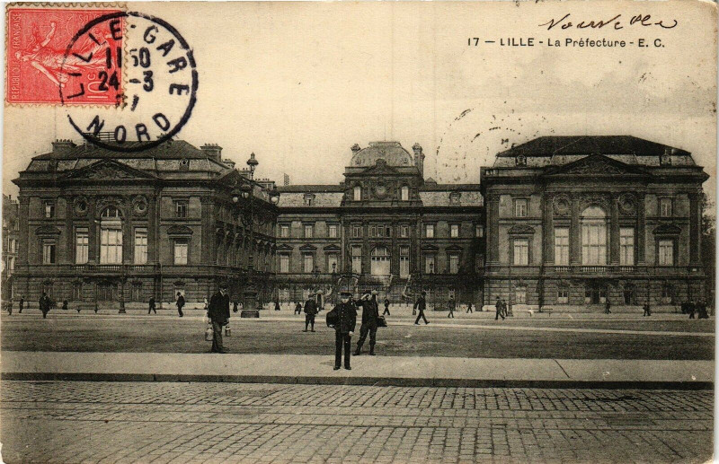 Carte postale ancienne Lille - La Prefecture à Lille