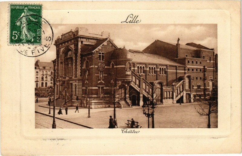 Carte postale ancienne Lille - Theatre à Lille