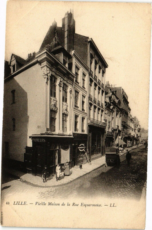 Carte postale ancienne Lille - VICille Maison de la Rue Esquermoise à Lille