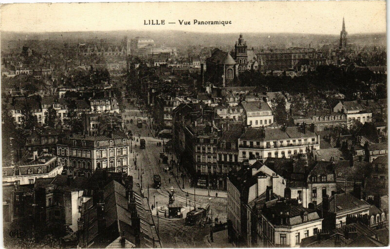 Carte postale ancienne Lille - Vue Panoramique à Lille