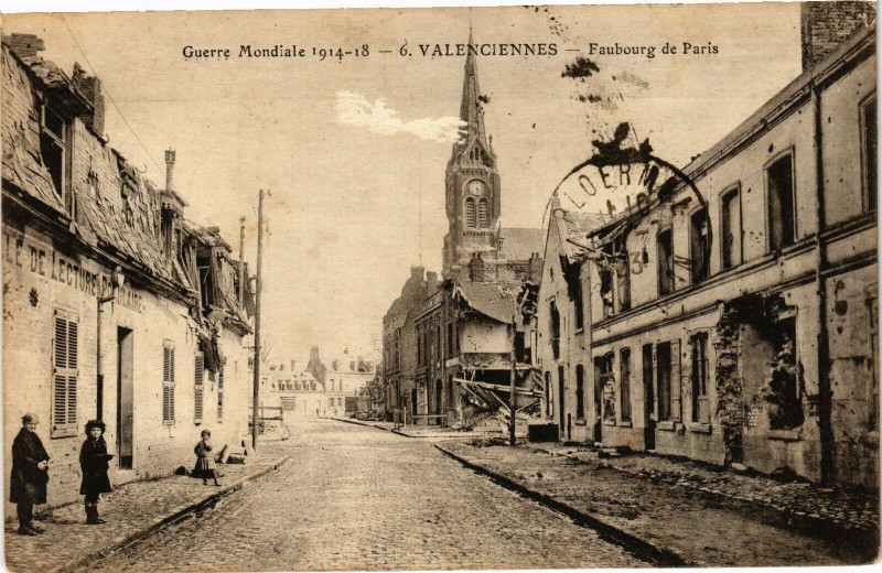 Carte postale ancienne Valenciennes - Faubourg de paris à Valenciennes