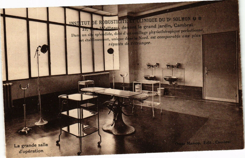 Carte postale ancienne Institut de robusticite et clinique du dr solmon