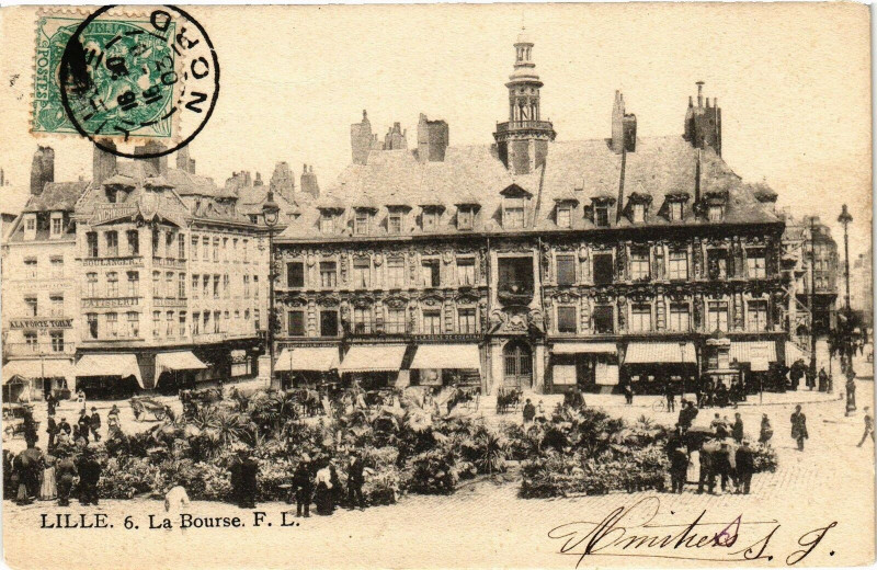 Carte postale ancienne Lille - La Bourse à Lille