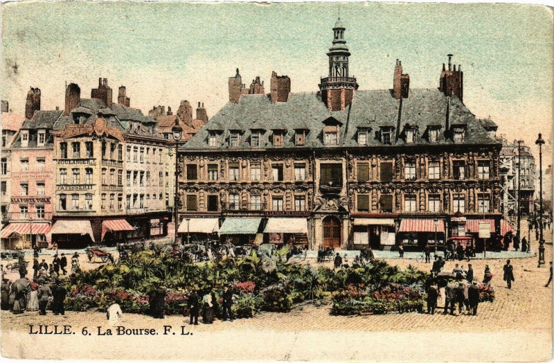 Carte postale ancienne Lille - La Bourse à Lille