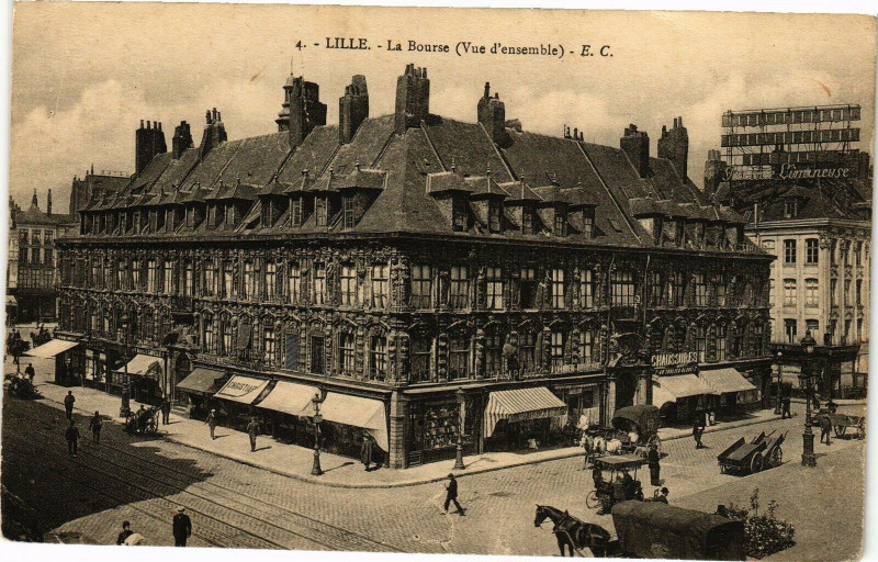 Carte postale ancienne Lille - La Bourse (Vue d'ensemble) à Lille