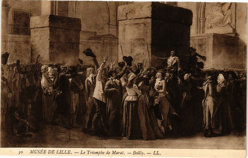 Carte postale ancienne Muséede Lille - Le Triomphe de Marat - Boilly à Lille