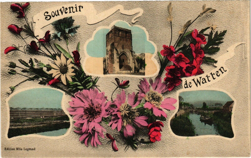 Carte postale ancienne Souvenir de Watten à Watten