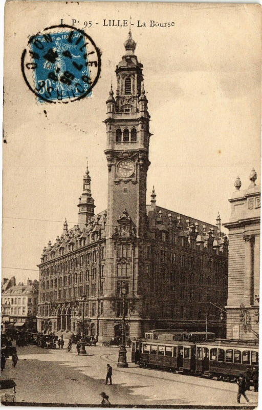 Carte postale ancienne Lille - La Bourse à Lille