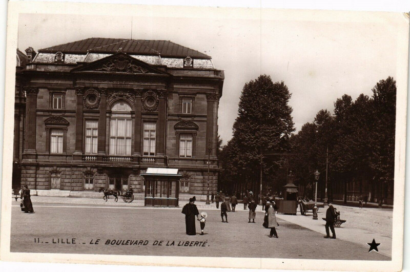 Carte postale ancienne Lille - Le Boulevard de la Liberte à Lille
