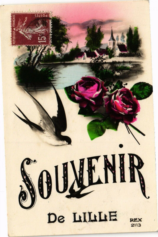 Carte postale ancienne Souvenir de Lille à Lille