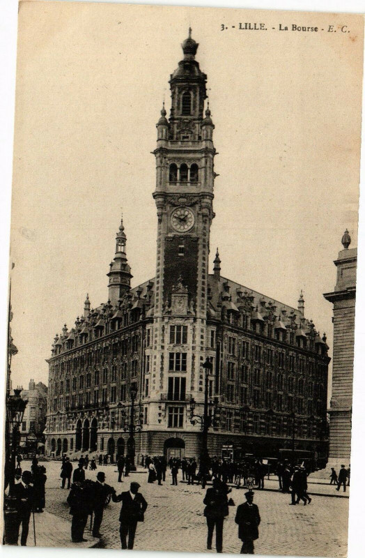 Carte postale ancienne Lille - La Bourse à Lille