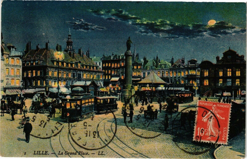 Carte postale ancienne Lille - La Grand' Place à Lille
