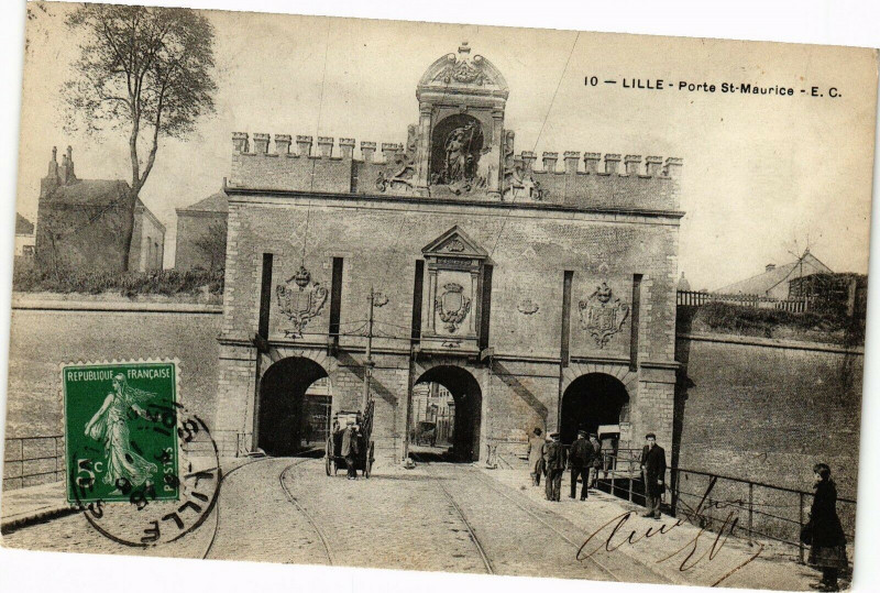 Carte postale ancienne Lille - Porte Saint-Maurice à Lille